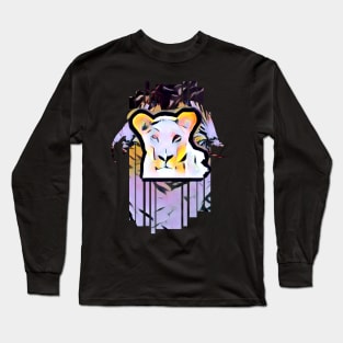 Lion Drawing Painting Design Art Long Sleeve T-Shirt